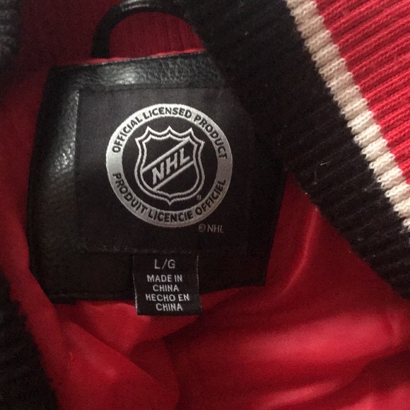 Red wings leather jacket - Picture 4 of 4